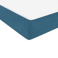 Boxspring met matras fluweel donkerblauw 160x210 cm - thumbnail