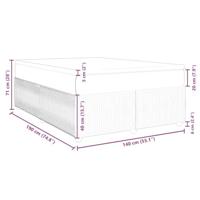 Boxspring met matras fluweel donkergroen 140x190 cm - thumbnail