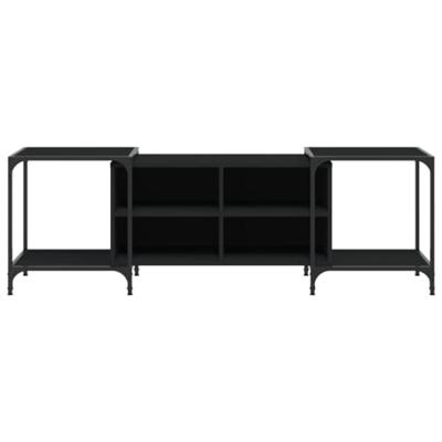 Tv-meubel 153x37x50 cm bewerkt hout zwart