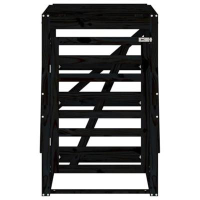 Containerberging 84x90x128,5 cm massief grenenhout zwart Containerberging 84x90x128,5 cm massief grenenhout zwart