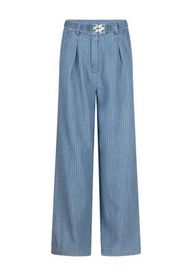 Aaiko Lotty Stripe Co 568 Broek 8 Blue Denim