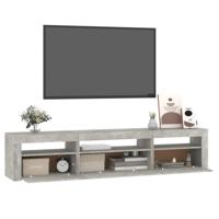 Tv-meubel met LED-verlichting 210x35x40 cm betongrijs - thumbnail
