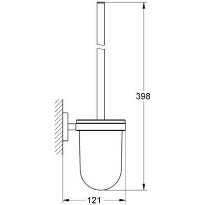 Grohe Essentials toilet accessoires 3-delig chroom Grohe Essentials toilet accessoires 3-delig chroom