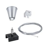 Paulmann 12V-kabelsysteemcomponenten Plafondbevestiging Zwart 95585 ProRail3 Steel Wire Suspension - thumbnail