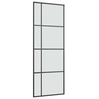 VidaXL Schuifdeur met beslag 76x205 cm esg-glas en aluminium