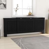 VidaXL Radiatorombouw 205 cm mdf zwart - thumbnail