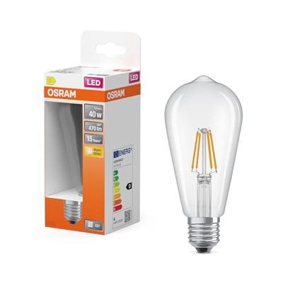 OSRAM HOMELIGHTING 4099854467899 LED-lamp Energielabel D (A - G) E27 3.4 W Warmwit (Ø x h) 64.00 mm x 64.00 mm 1 stuk(s)