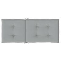 Stoelkussens 6 st hoge rug 120x50x4 cm stof lichtgrijs - thumbnail