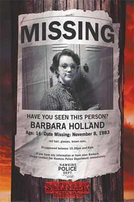 Poster Stranger Things - Missing Barb 61x91,5cm