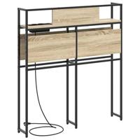 Opberghoofdbord met hoofdeinde met opslag Sonoma eiken 80 cm Bewerkt hout - thumbnail