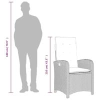 3-delige Tuinset met kussens poly rattan beige - thumbnail