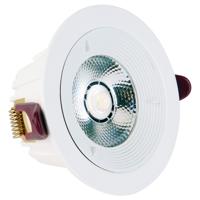 LED Downlight Lonar - Inbouw Rond 7W - Dimbaar - Natuurlijk 4000K - Mat Wit Aluminium Ø98mm - thumbnail