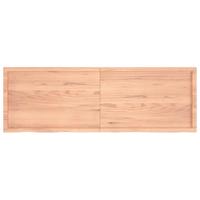 Wandschap 180x60x6 cm behandeld massief eikenhout lichtbruin - thumbnail