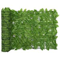 VidaXL Balkonscherm met groene bladeren 400x75 cm - thumbnail