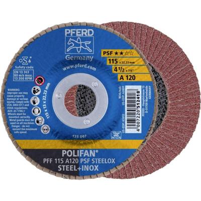 PFERD TOOLS 67649115 PFF 115 A 120 PSF STEELOX Lamellenschijf Diameter 115 mm Boordiameter 22.23 mm RVS, Staal 10 stuk(s)