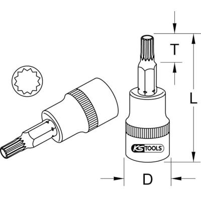 KS Tools 9113917 9113917 Verwisselbare kop