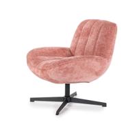 By-Boo Draaifauteuil 'Derby' Chenille, kleur Roze - thumbnail