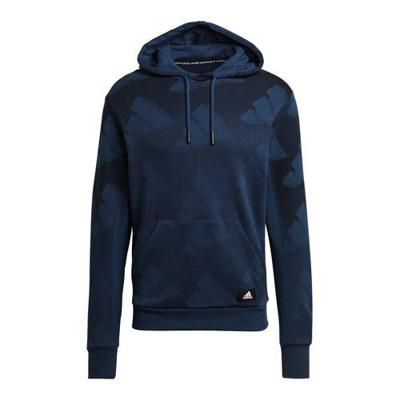 adidas Performance sporthoodie donkerblauw/zwart adidas Performance sporthoodie donkerblauw/zwart
