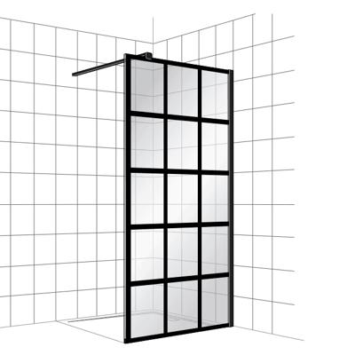 Inloopdouche BWS Free Time 120x200 cm Zwart Decor 3 Timeless Coating Mat Zwart Profiel Boss & Wessing Inloopdouche BWS Free Time 120x200 cm Zwart Decor 3 Timeless Coating Mat Zwart Profiel Boss & Wessing