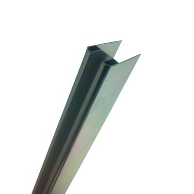 Chroom Glasprofiel Voor Muurprofiel Glaswand 10 mm 200 cm Aqua Splash