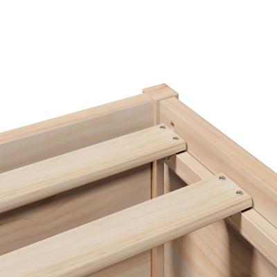 Bedframe met hoofdbord massief grenenhout 200x200 cm