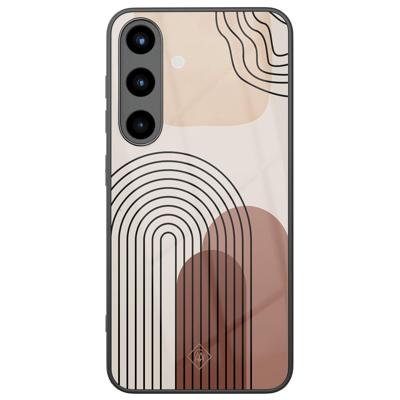 Samsung Galaxy S25 glazen hardcase - Warm curves Samsung Galaxy S25 glazen hardcase - Warm curves