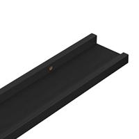 Wandschappen 2 st 100x9x3 cm zwart - thumbnail