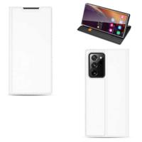 Bookcase Samsung Galaxy Note20 Ultra Hoesje Wit met Pashouder - thumbnail