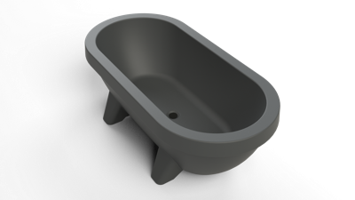 Gardentub Buitenbad 194x94x66 cm 350L Antraciet