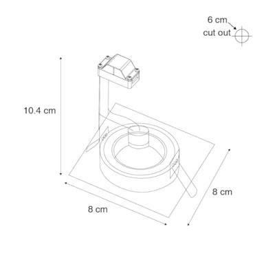 QAZQA Set van 6 inbouwspots wit vierkant GU10 50mm IP44 - Xena