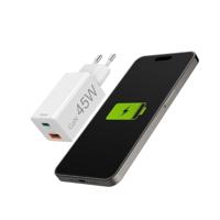 Hama Snellader 1x USB-C PD 1x USB-A QC 45W Wit - thumbnail