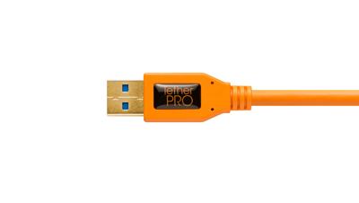 Tether Tools CU61RT15-ORG USB-kabel USB-A stekker, USB-micro-B 3.0 stekker 4.60 m Oranje 90° haaks naar rechts