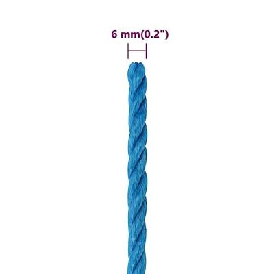 VidaXL Werktouw 6 mm 50 m polypropeen blauw