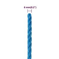 Werktouw 6 mm 100 m polypropeen blauw - thumbnail