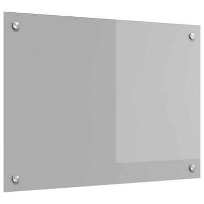 VidaXL Keuken spatscherm lichtgrijs 70 x 50 cm gehard glas