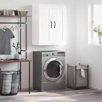 Wandkast 69,5x34x90 cm bewerkt hout wit - thumbnail