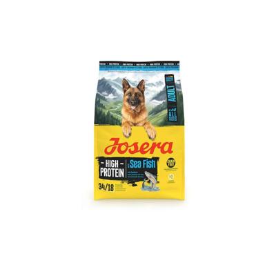 JOSERA Adult High Proteïne, zeevis (1 x 3 kg) | Premium droogvoer voor volwassen en sportieve honden | zalm & zoete aardappel | graanvrij & eiwitrijk | L-carnitine & taurine | 1 stuks