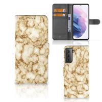 Samsung Galaxy S21 Plus | Bookcase | Marmer Goud | Portemonnee hoesje - thumbnail