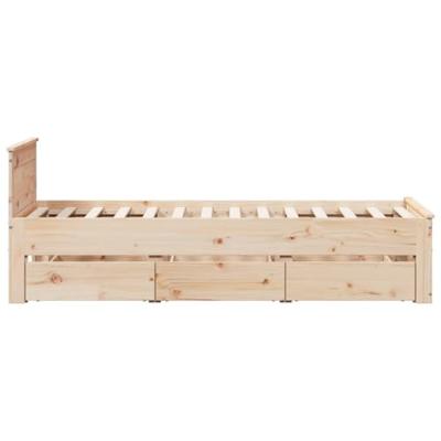 Bedframe zonder matras met hoofdbord grenenhout 100x200 cm