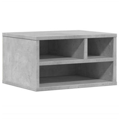 VidaXL Printerkastje 40x32x22,5 cm bewerkt hout betongrijs - thumbnail