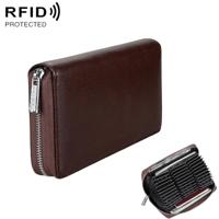 Antimagnetic RFID Large Capacity Long Style Genuine Leather Passport Package / Multifunctional and Many Card Slots Card Package(Coffee) - thumbnail