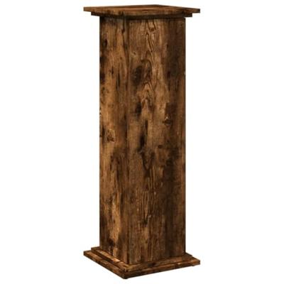 Sokkel met opbergruimte 31x30x90 cm bewerkt hout gerookt eiken