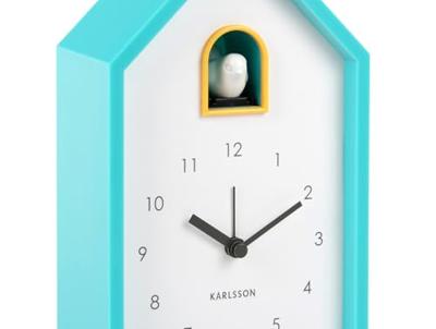 Karlsson Alarm Klok Modern Cuckoo Turquoise Blue