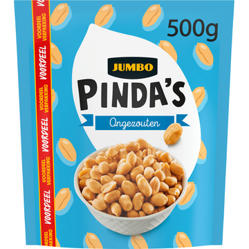 Jumbo Pinda's Ongezouten Voordeelverpakking 500 g Jumbo Pinda's Ongezouten Voordeelverpakking 500 g