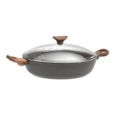 Sambonet Hapjespan Rock 'n' Rose - Zwart - ø 28 cm / 3.6 liter - standaard anti-aanbaklaag Sambonet Hapjespan Rock 'n' Rose - Zwart - ø 28 cm / 3.6 liter - standaard anti-aanbaklaag