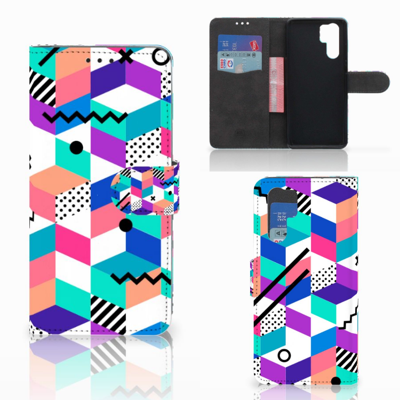 Huawei P30 Pro | Book Case | Blokken Kleurrijk