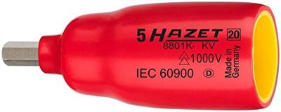 HAZET Dopsleutelbit · geïsoleerd 8801K-6KV · 3/8 inch (10 mm) vierkant hol · Binnen-zeskant-profiel · SW 6 mm HAZET Dopsleutelbit · geïsoleerd 8801K-6KV · 3/8 inch (10 mm) vierkant hol · Binnen-zeskant-profiel · SW 6 mm