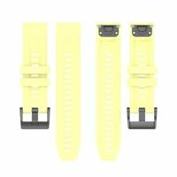 By Qubix - Siliconen sportbandje - Geel - Compatible met Garmin Instinct 3 / Instinct E - 45mm - Compatible Garmin bandje - Bandbreedte: 22mm - thumbnail