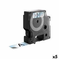 Gelamineerde Tape voor Labelmakers Dymo D1 45800 LabelManager™ Zwart Transparant (5 Stuks) - thumbnail
