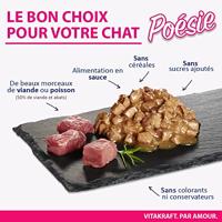 Vitakraft Poésie Délice met vlees natvoer kat multipack (6 x 85 g) 1 verpakking (6 x 85 g) - thumbnail